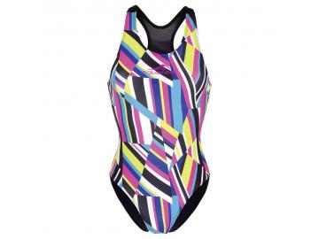 Aquafeel Damen Badeanzug Stripe Confusion Frontprint