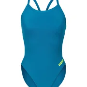 Arena Challenge Solid Damen Badeanzug Blue Cosmo - Arctic Lime