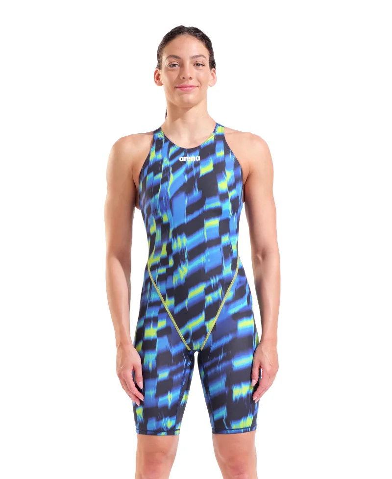 Arena Powerskin ST Next Damen Open Back Wettkampfanzug Aqua Gleam LE