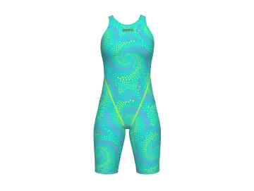 Arena Powerskin ST Next Damen Open Back Wettkampfanzug Fireflow - Seaglass LE