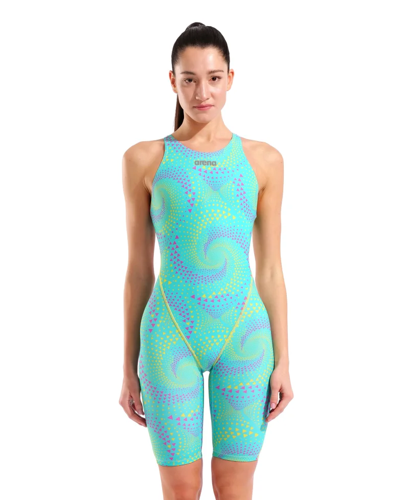 Arena Powerskin ST Next Damen Open Back Wettkampfanzug Fireflow - Seaglass LE