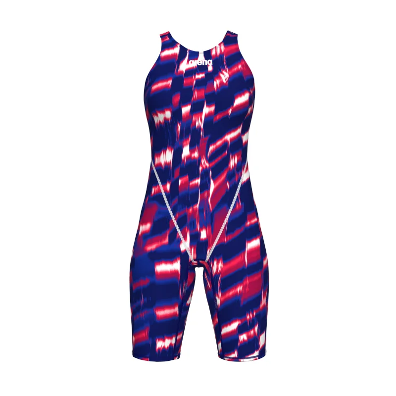 Arena Powerskin ST Next Damen Open Back Wettkampfanzug Red - White - Blue LE