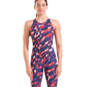 Arena Powerskin ST Next Damen Open Back Wettkampfanzug Red - White - Blue LE