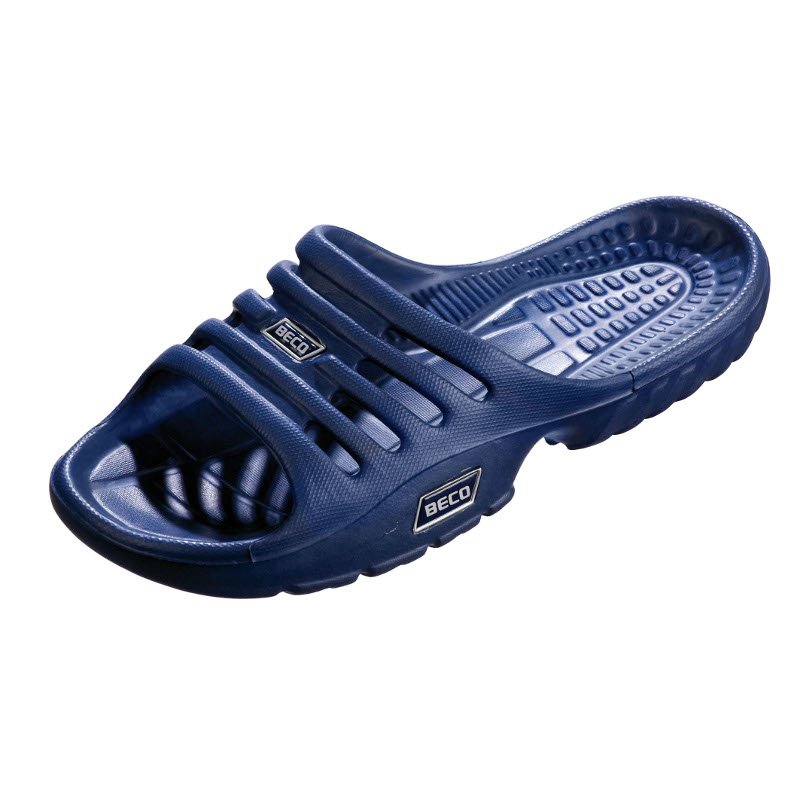 BECO Herren Badepantolette marine