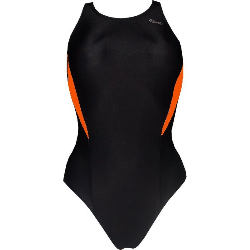 Chilliez Badeanzug DUO schwarz-orange Schwimmtraining