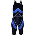 Chilliez Wettkampf Schwimmanzug Kneeskin Sharkskin schwarz-blau