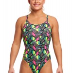 Funkita Damen Badeanzug Dot Matrix Diamond Back