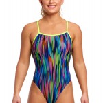 Funkita Damen Badeanzug Rain Down Strapped In