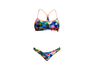 Funkita Damen Bikini Palm Prism Crop Top