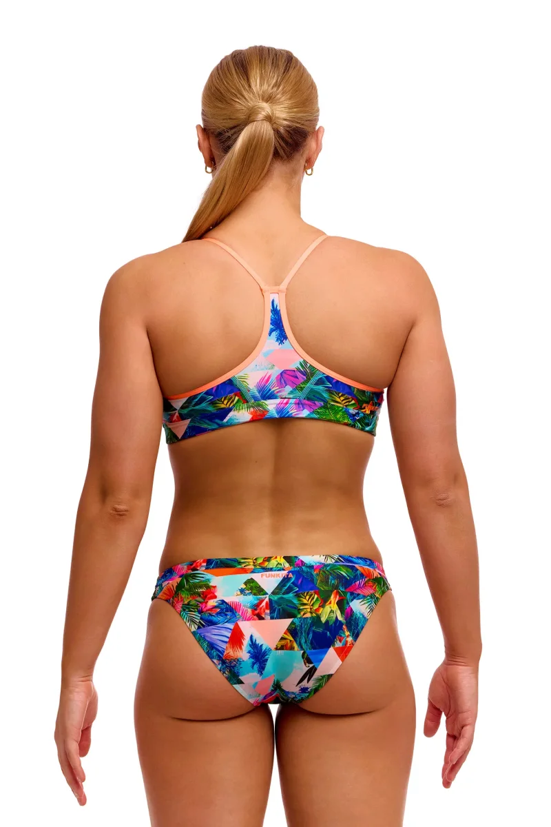Funkita Damen Bikini Palm Prism Crop Top
