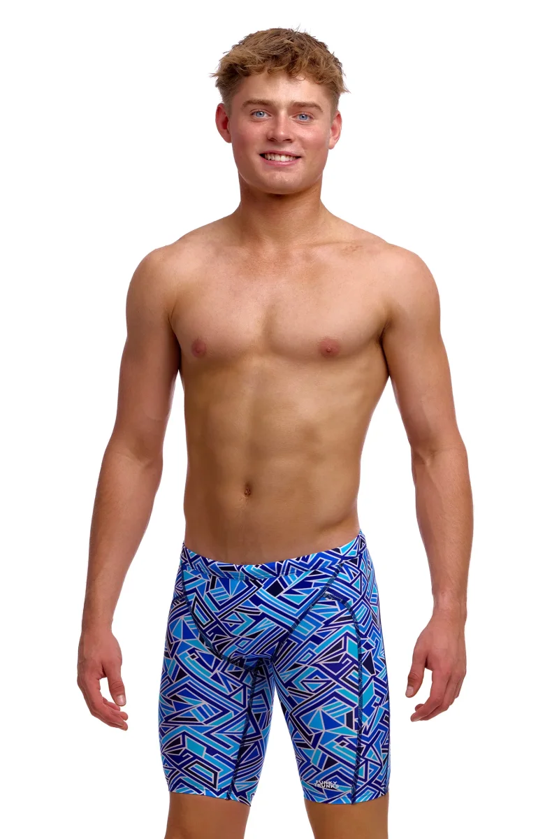 Funky Trunks Jammer Boy's Block Chain