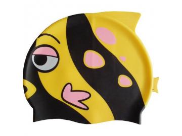 Kinder Badekappe Fisch schwarz-gelb