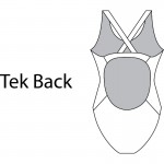 Maru Damen Badeanzug STORM red Tek Back
