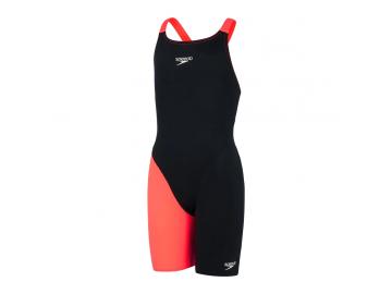 Speedo Fastskin Endurance+ Schwimmanzug mit offenem Rücken schwarz-rot