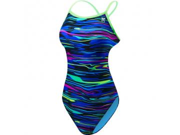 TYR Damen Badeanzug FRESNO blue-multi Crosscutfit Tieback