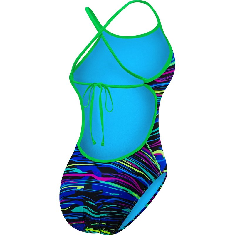 TYR Damen Badeanzug FRESNO blue-multi Crosscutfit Tieback