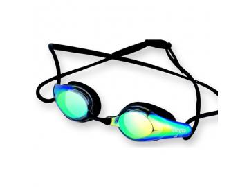 YINGFA Schwimmbrille schwarz-gold verspiegelt