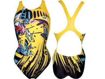 Yingfa Badeanzug Training gelb-multi