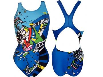 Yingfa Badeanzug Training blau-multi