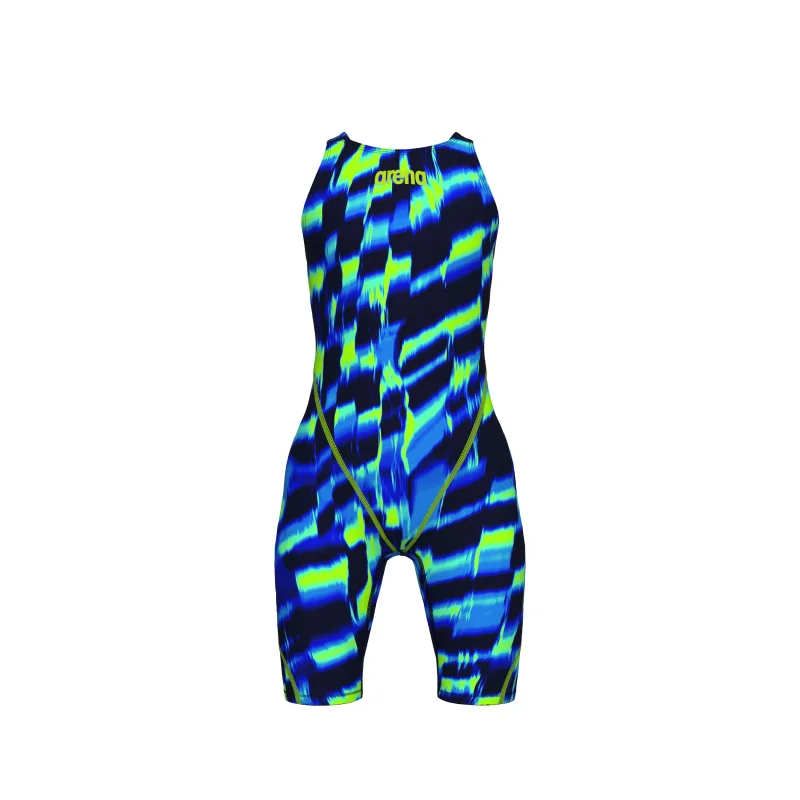 arena Powerskin ST Next Mädchen Open Back Wettkampfanzug Aqua Gleam LE