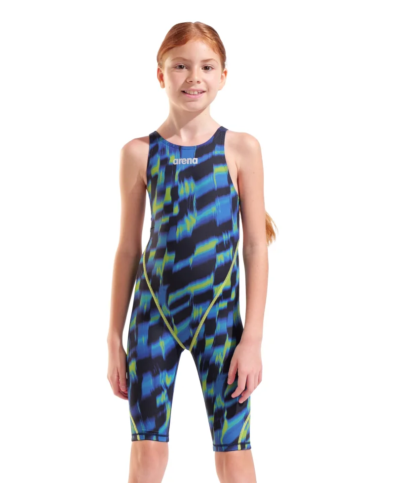arena Powerskin ST Next Mädchen Open Back Wettkampfanzug Aqua Gleam LE