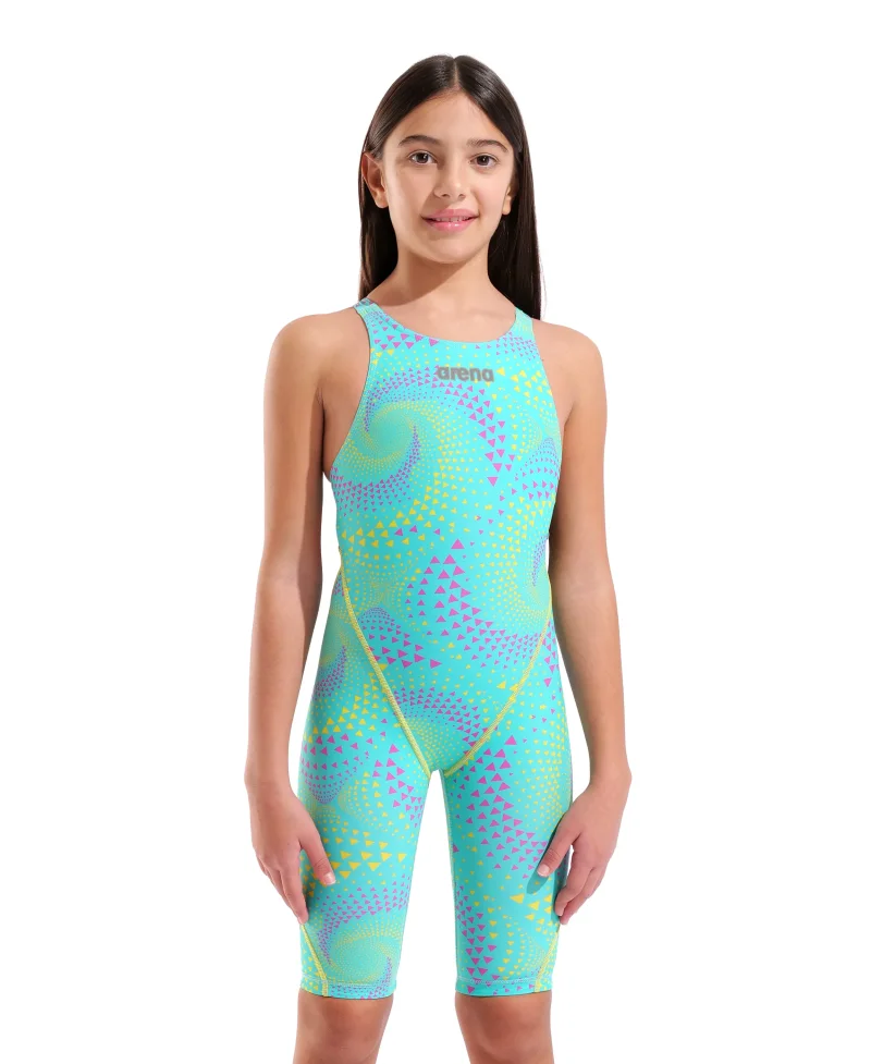 arena Powerskin ST Next Mädchen Open Back Wettkampfanzug Fireflow - Seaglass LE