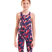 arena Powerskin ST Next Mädchen Open Back Wettkampfanzug Red - White - Blue LE