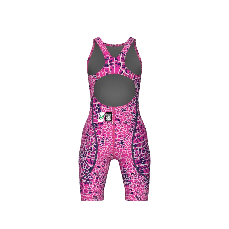 arena Powerskin ST Next Mädchen Open Back Wettkampfanzug Snake - Pink LE