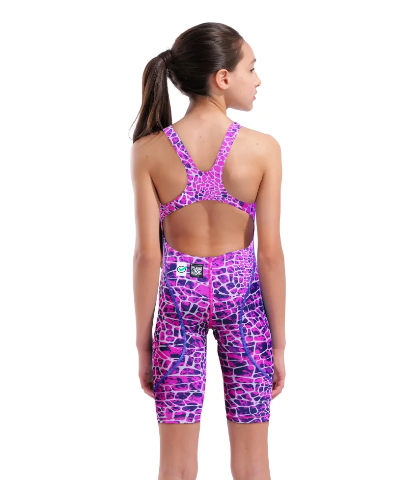 arena Powerskin ST Next Mädchen Open Back Wettkampfanzug Snake - Pink LE